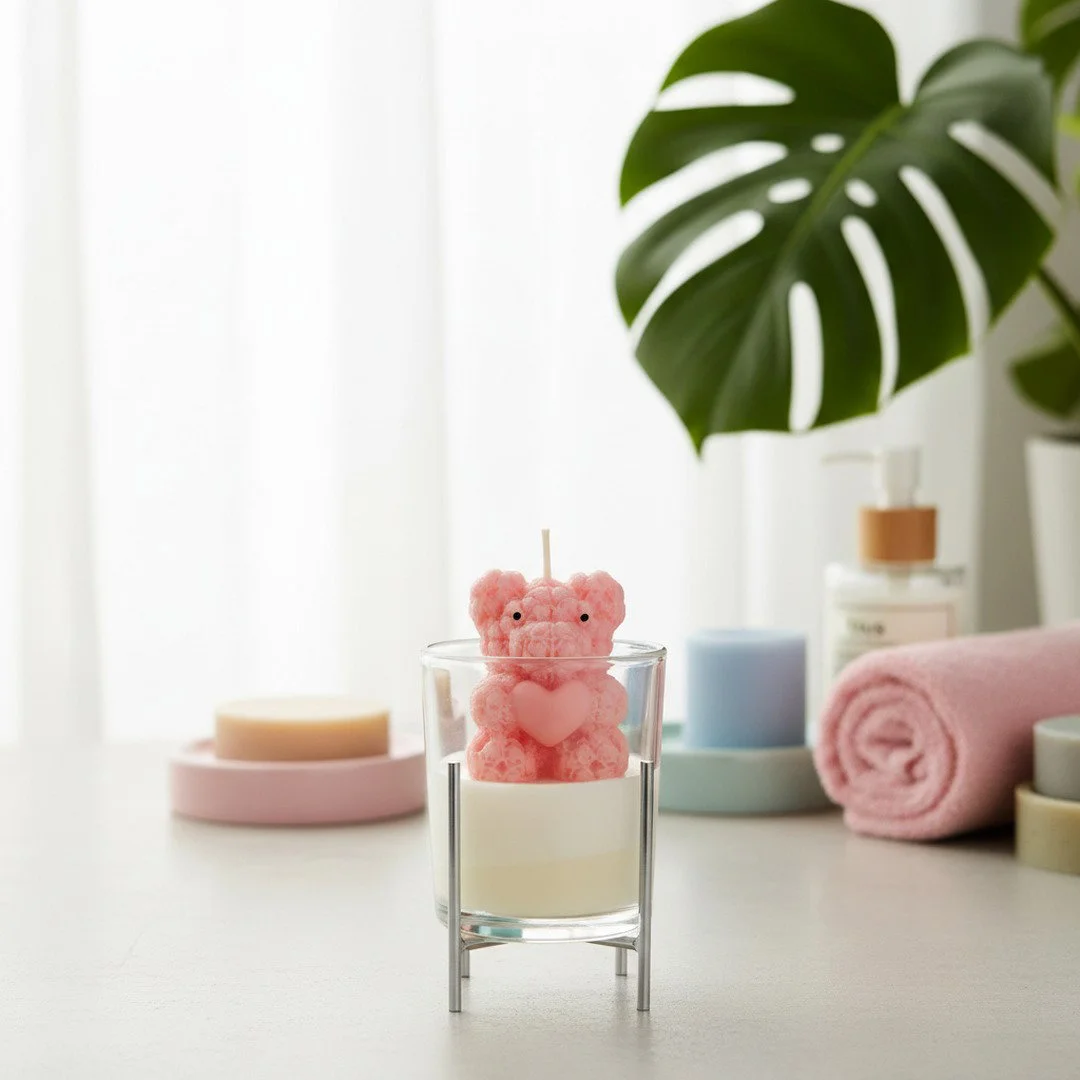 Osito Corazón en vaso